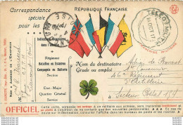 CORRESPONDANCE SPECIALE POUR LES ARMEES AVEC CACHET TELEGRAMME MILITAIRE 1917 - Guerre 1914-18