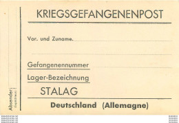 CARTE KRIEGSGEFANGENENPOST  STALAG FORMAT 14 X 9 CM - 1939-45