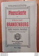 CARTE TOILEE PROVINZ BRANDENBURG  PHARUSKARTE PARFAIT ETAT FORMAT 94 X 75 CM - Mapas Geográficas