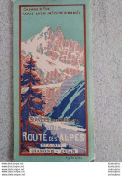 CARTE DES SERVICES AUTOMOBILES DE LA ROUTE  DES ALPES 6em ETAPE CHAMONIX-EVIAN  PLM 25X12 REPLIE R3 - Cartes Routières