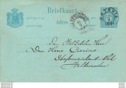 BATAVIA ENTIER POSTAL 1891 - Nederlands-Indië