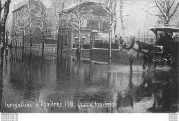 ASNIERES CARTE PHOTO INONDATIONS 1910 QUAI D'ASNIERES - Asnieres Sur Seine