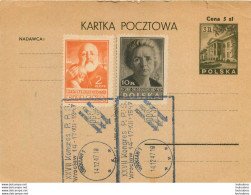 POLOGNE XXVII KONGRES P.P.S. 12/1947 CARTE LETTRE PARTI SOCIALISTE POLONAIS - Storia Postale