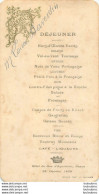 MEAUX SEINE ET MARNE MENU  HOTEL DU DUC D'AQUITAINE  OCTOBRE 1930 - Menu