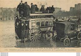 PARIS LA GRANDE CRUE 1910 OMNIBUS PASSANT  ESPLANADE DES INVALIDES - Alluvioni Del 1910