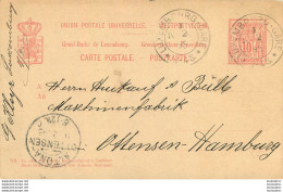 LUXEMBOURG  ENTIER POSTAL CARTE POSTALE 1895 - Stamped Stationery