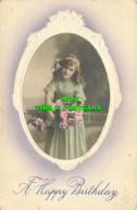 R620269 A Happy Birthday. Girl. Flowers. E. A. Schwerdtfeger. 4249 - World