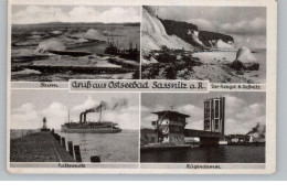 0-2355 SASSNITZ / Rügen, Hafenmole Mit Fähre, Rügendamm, Sturm, Der Hengst...1941 - Sassnitz