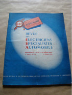 VR20 Revue ESA Electriciens Spécialistes Automobile N°166 1 Octobre 1954 56 Pages Pub Publicités - Auto