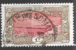 COSTA DEI SOMALI - 1916 - PONTE FERROVIARIO - FR. 1 - USATO (YVERT 97 - MICHEL 113 ) - Usati