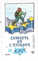 FRANCE 2003 TIMBRES DE SERVICE 127 CONSEIL DE L EUROPE OEUVRE DU DESINATEUR TOMI UNGERER LE MARCHEUR SUR LES ETOILES - Neufs