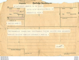 RARE TELEGRAMME DE CONDOLEANCES POUR LE CHANCELIER ADENAUER ENVOYE LE 20/04/1967  PAR L'ESPAGNE FORMAT  21X14CM - Historische Dokumente