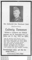 MEMENTO LUDWIG NEMMER MORT LE 21/12/1942 - Obituary Notices