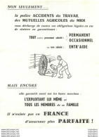 MUTUELLES AGRICOLES DU MIDI 3 FEUILLETS 21 X 27 CM - Pubblicitari