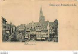 GRUSS AUS STRASSBURG RABENPLATZ  POSTKARTE - Strasbourg