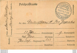 HAMBURG 1914 FELDPOSTKARTE - Weltkrieg 1914-18