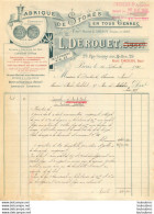 FACTURE 1920 L. DEROUET FABRIQUE DE STORES - 1900 – 1949