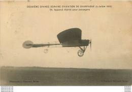 DEUXIEME GRANDE SEMAINE D'AVIATION DE CHAMPAGNE JUILLET 1910 APPAREIL BLERIOT POUR PASSAGERS - Demonstraties