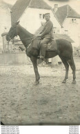 CARTE PHOTO SOLDAT ALLEMAND A CHEVAL - Guerre 1914-18