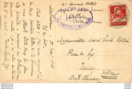 CACHET  OUVERT PAR L'AUTORITE MILITAIRE 160  CARTE ADELBODEN 1918 - Militares