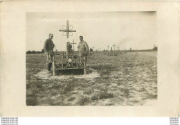 CARTE PHOTO  TOMBE DE SOLDAT - Weltkrieg 1914-18