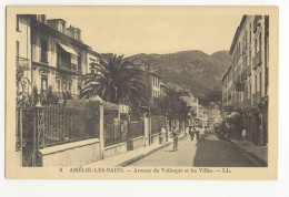 66/CPA A - Amélie Les Bains - Avenue Du Vallespir Et Les Villas - Amélie-les-Bains-Palalda