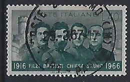 Italy 1966  Cesare Battisti, Damiano Chiesa, Fabio Filzi Und Nazario Sauro (o) Mi.1218 - 1961-70: Afgestempeld