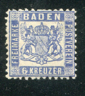 "BADEN" 1862, Mi. 14 * (L1174) - Nuevos