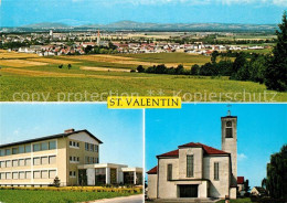 73340343 St Valentin Niederoesterreich Panorama Schule Kirche St Valentin - Autres & Non Classés