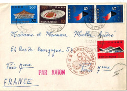 J.O 1964 TOKYO, Lettre Pour La France. - Estate 1964: Tokio