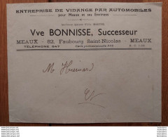 ENVELOPPE VIDE VVE BONNISSE SUCCESSEUR ENTREPRISE DE VIDANGE 82 FBG ST NOCOLAS MEAUX - 1900 – 1949