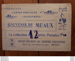 ENVELOPPE VIDE SOUVENIR DE MEAUX NOUVELLES CARTES POSTALES  GRANDS MAGASINS 49 RUE SAINT NICOLAS MEAUX - 1900 – 1949