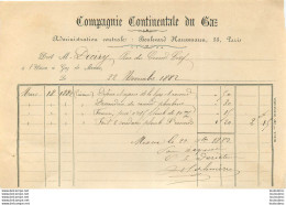 COMPAGNIE CONTINENTALE DU GAZ USINE A GAZ DE MEAUX 1882 - 1800 – 1899