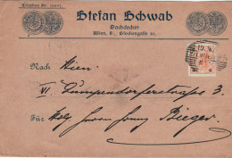 Stefan Schwab Dachdecker Wien 1900 - Ortsbrief - Illustriertes Kuvert - Briefe U. Dokumente