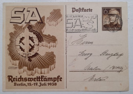 1938 German Postcard SA Brownshirt Reich's Competitions Day - Third Reich Postcard - WWII German Postcard Interest - Sonstige & Ohne Zuordnung