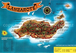 73340137 Lanzarote Kanarische Inseln Lageplan Lanzarote - Other & Unclassified