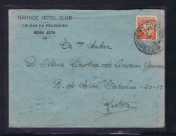 Gc8555 PORTUGAL "publicitary Cover At Grande Hotel" LUSIADAS Mailed 1934 Caldas Da Felgueira »Lisboa - Brieven En Documenten