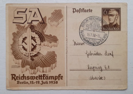 1938 German Postcard SA Brownshirt Reich's Competitions Day - Third Reich Postcard - WWII German Postcard Interest - Altri & Non Classificati