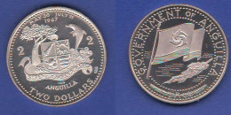 Anguilla 2 Dollars 1969 Silver Proof Coin British Territory    C 16 - Caribe Británica (Territorios Del)