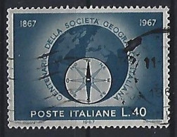 Italy 1967  100 Jahre Geographische Gesellschaft (o) Mi.1220 - 1961-70: Usati