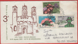 ITALIA - Storia Postale Repubblica - 1972 - 25 + 50 + 90 Centenario Della Fondazione Del Corpo Degli Alpini (Serie Compl - 1971-80: Marcophilia