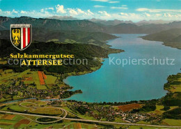 73339803 Attersee Salzkammergutsee Alpensee Fliegeraufnahme Attersee - Altri & Non Classificati