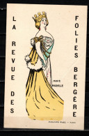 75 LA REVUE DES FOLIES BERGERES MARIE MARVILLE  DE LOSQUES PLI - Parijs Bij Nacht