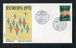 "ANDORRA (sp.) 1972, Mi. 71 "CEPT" FDC (L1179) - Brieven En Documenten