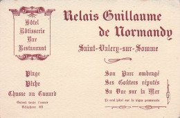 Relais GUILLAUME De NORMANDY . Saint Valery Sur Somme . - Cartes D'hotel