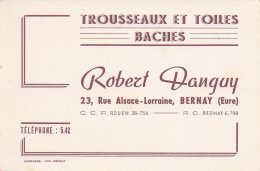 Robert DANGUY à BERNAY . Trousseaux Et Toiles Baches . - Visiting Cards