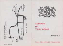 Auberge Du VIEUX CEDRE . ENGHIEN (Belgique) Frans DE BROUWER GUHIJSELINGS - Hotel Keycards