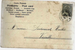 De VILLERS PERWIN Vers VIESVILLEE (16/01/1904) – CP Avec Oblitération « 2toiles Blanches » - Postmarks With Stars