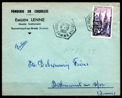 MP80-35 : Dept 80 (Somme) BOUVAINCOURT S/ BRESLE 1955  > Cachet Type F7 - Manual Postmarks