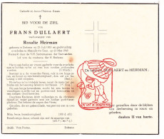 DP Frans Dullaert ° Stekene 1863 † Merelbeke 1949 X Rosalie Heirman - Devotion Images